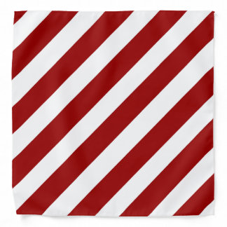 Crimson White Striped Bandana