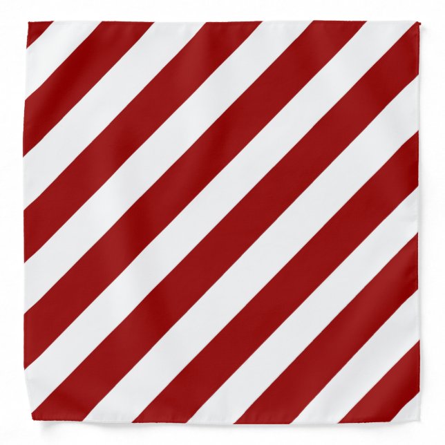 Crimson White Striped Bandana (Front)