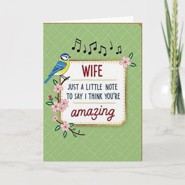Crimson Wife Amazing Note Card (Front)