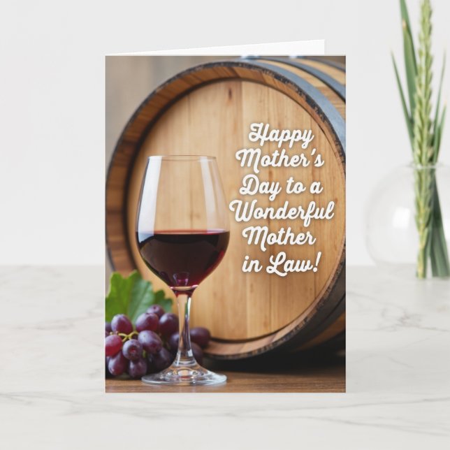 Crimson Wine Mothers Day Card (Front)