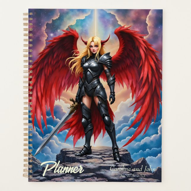 Crimson Wing – Fallen Angel Warrior. Planner (Front)