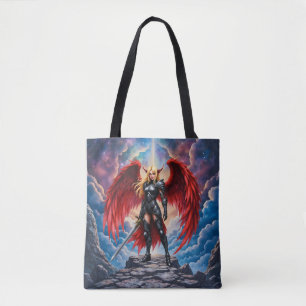 Crimson Wing – Fallen Angel Warrior.  Tote Bag