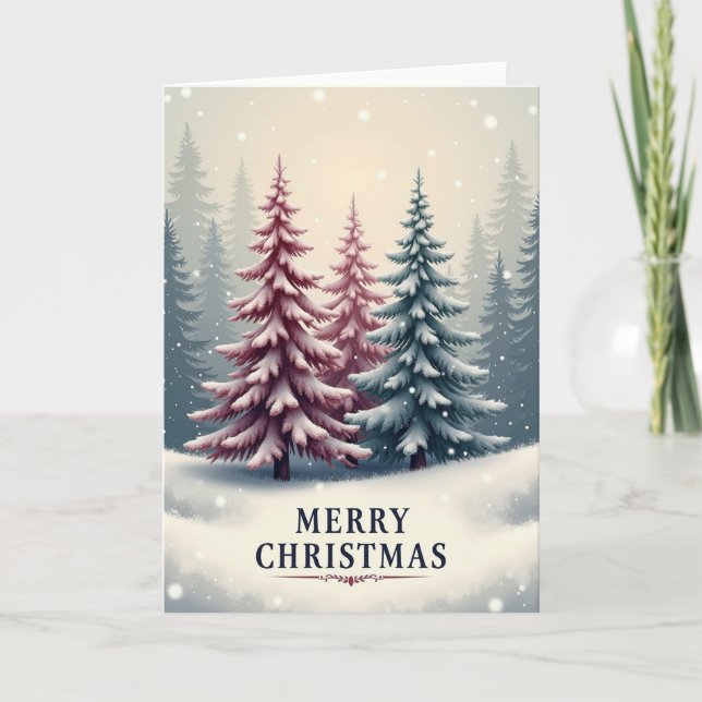 Crimson Winter Tree Card (Front)