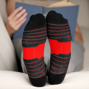 Crimsoned Red Name Athletic Socks