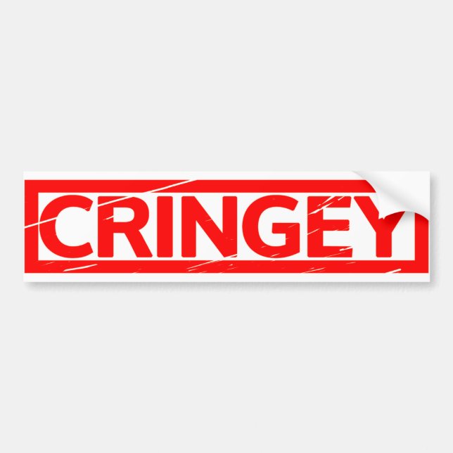 Cringey Stamp Bumper Sticker (Front)