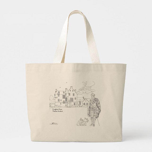 Cringletie House Scotland Tote Bag (Back)