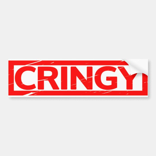 Cringy Stamp Bumper Sticker (Front)
