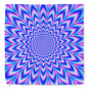 Crinkle Cut Pulse in Blue Pink and White Bandana
