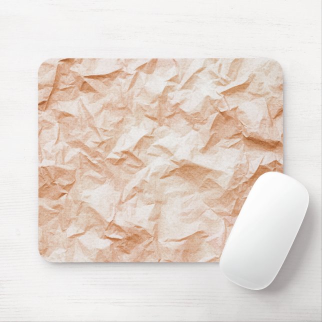 Crinkled Blush Paper Mouse Pad (With Mouse)