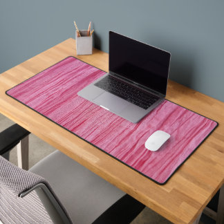 Crinkled Pink Crepe Fabric Desk Mat