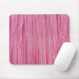 Crinkled Pink Crepe Fabric Mouse Pad
