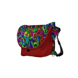 Crinkles Bags Handbags Zazzle Crinkled Rainbow Abstract Small Messenger Bag