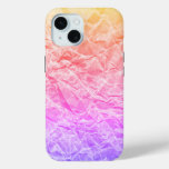 Crinkled Rainbow Paper iPhone 15 Case
