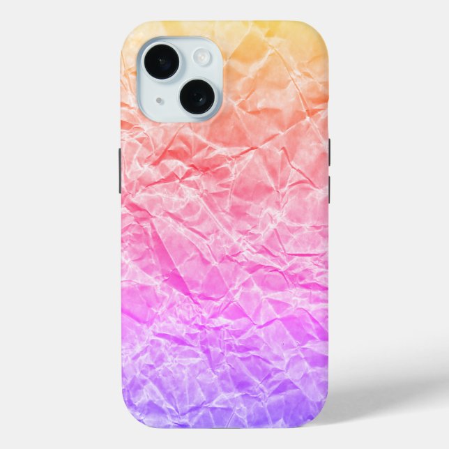 Crinkled Rainbow Paper Case-Mate iPhone Case (Back)