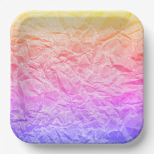 Crinkled Rainbow Paper Plates