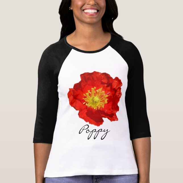 Crinkled Red Poppy T-Shirt (Front)