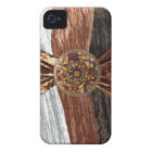 Crinkled Velour Snake Skin & Jeweled IPhone4 Case