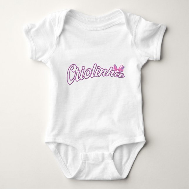 criolinha pacifier baby bodysuit (Front)