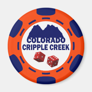 CRIPPLE COLORADO POKER CHIP MAGNET