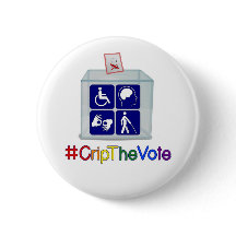 #CripTheVote button, 2 1/4-inch, round