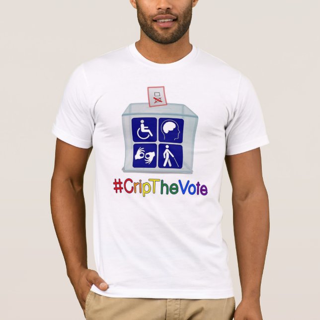 #CripTheVote t-shirt, white, for men T-Shirt (Front)