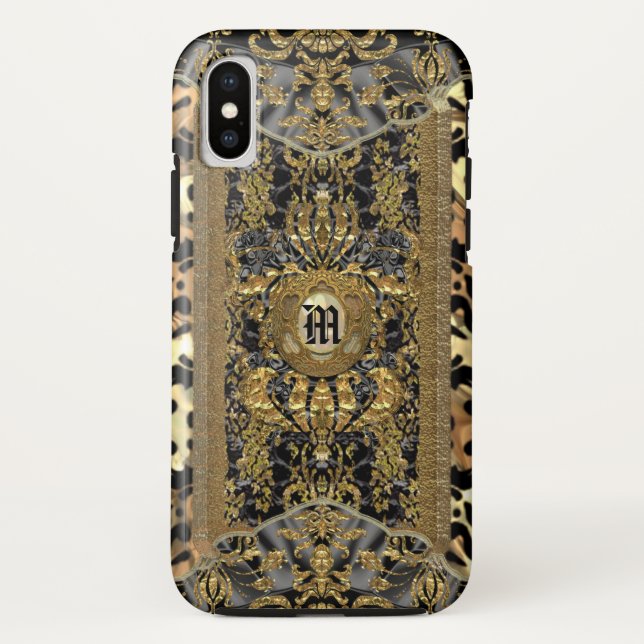 Crisaque Ponce Elegant Chic Monogram Case-Mate iPhone Case (Back)