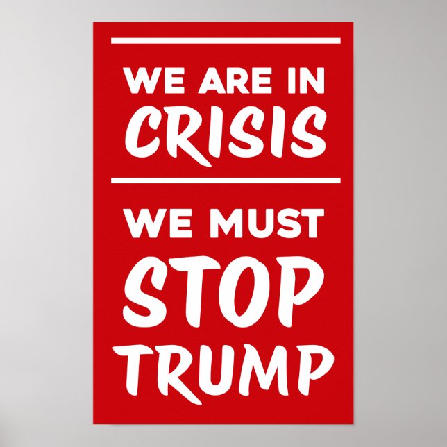 CRISIS Anti-Trump | Red | Protest Poster (Front)