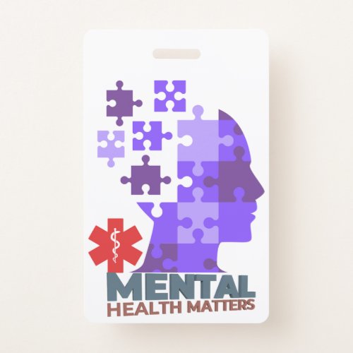 Crisis Mental Health Awareness Medical Alert Badge