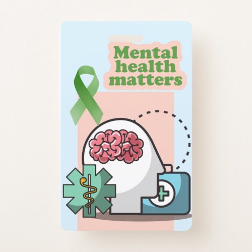 Crisis Mental Health Awareness Medical Alert Badge