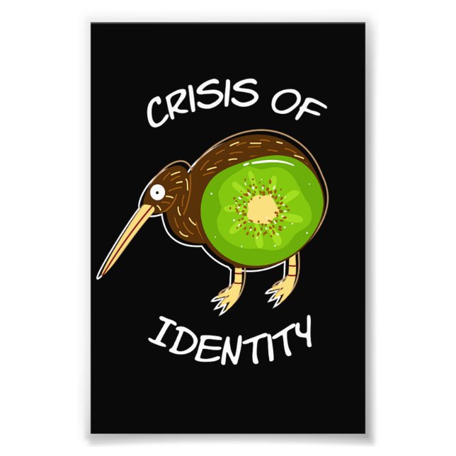 Crisis Of Identitiy Kiwi Bird Fruit Photo Print (Front)