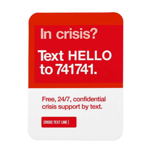 Crisis Text Line Magnet (Vertical)