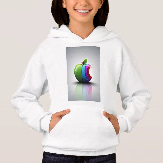 "Crisp Apple Graphic Tee""Apple of My Eye T-Shirt" Hoodie (Front)
