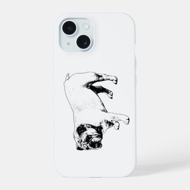 Crisp Bulldog Form Iphone Case (Back)