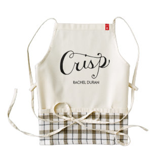 crisp calligraphy apron