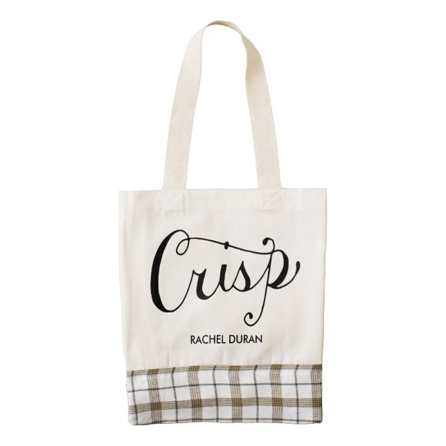 Crisp calligraphy tote bag (Front)