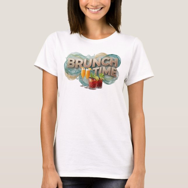 Crisp Colorful BRUNCH TIME Custom Tee (Front)
