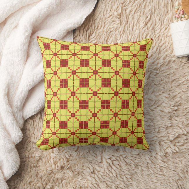 Crisp Complementary Colors Throw Pillow (Blanket)