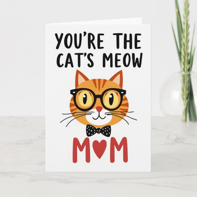 Crisp Feline Mom Card (Front)