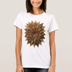 Crisp Gray AUTUMN LEAVES Modern Design T-Shirt