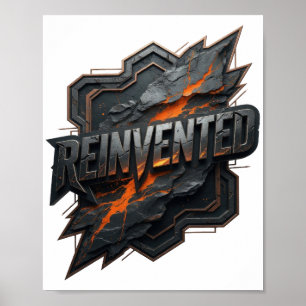 Crisp Gray REINVENTED Text Design Poster