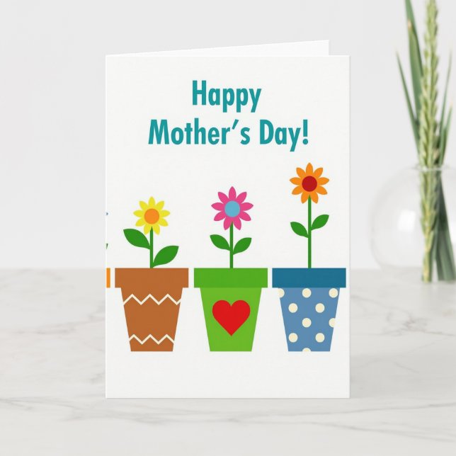 Crisp Happy Mothers Day Card (Front)