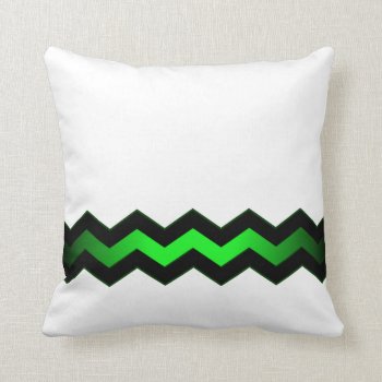 Crisp Modern Green Accent Throw Pillow