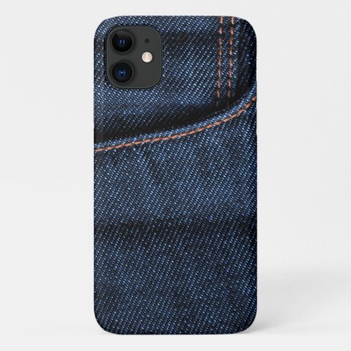 Crisp New Blue Jeans Pocket iPhone 11 Case