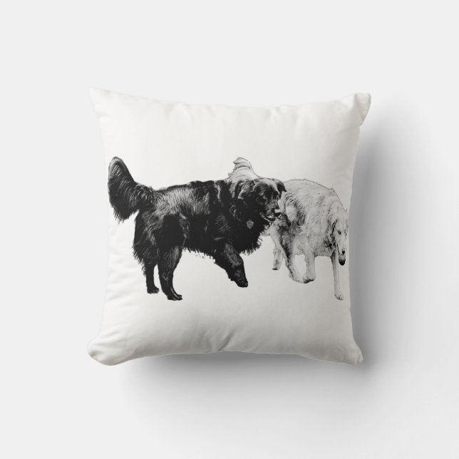 Crisp Night Playmates Throw Pillow (Front)