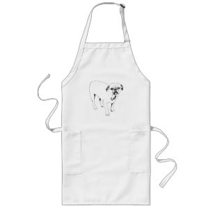 Crisp Outlined Dog Apron Makes Cooking Joyful