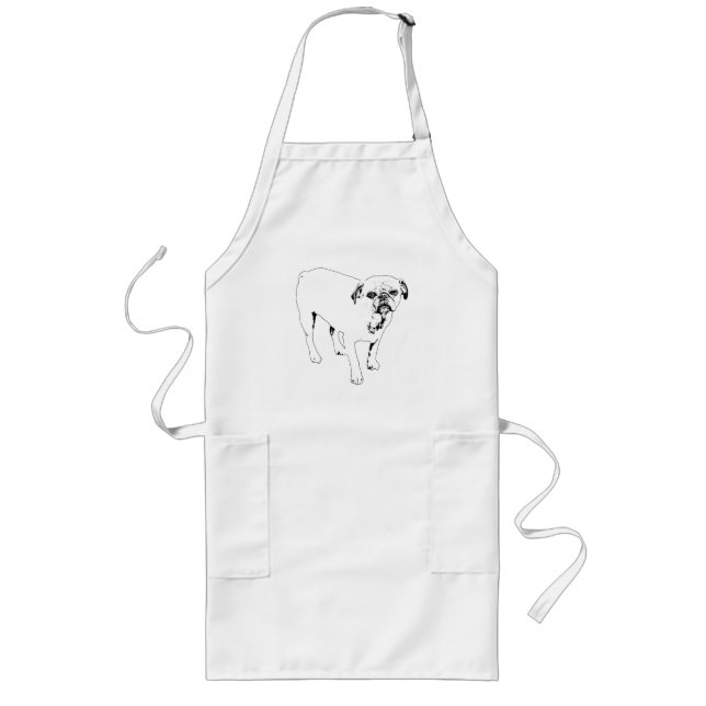 Crisp Outlined Dog Apron Makes Cooking Joyful (Front)