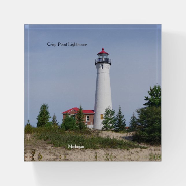 Crisp Point Lighthouse paperweight (Front)
