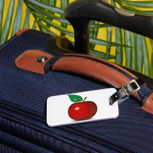 Red Leather Luggage Tag — Rooten's Travel & Adventure