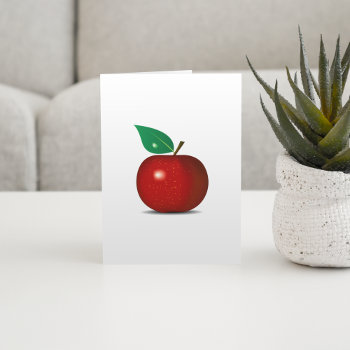 Crisp Red Apple Note Cards by spudcreative at Zazzle