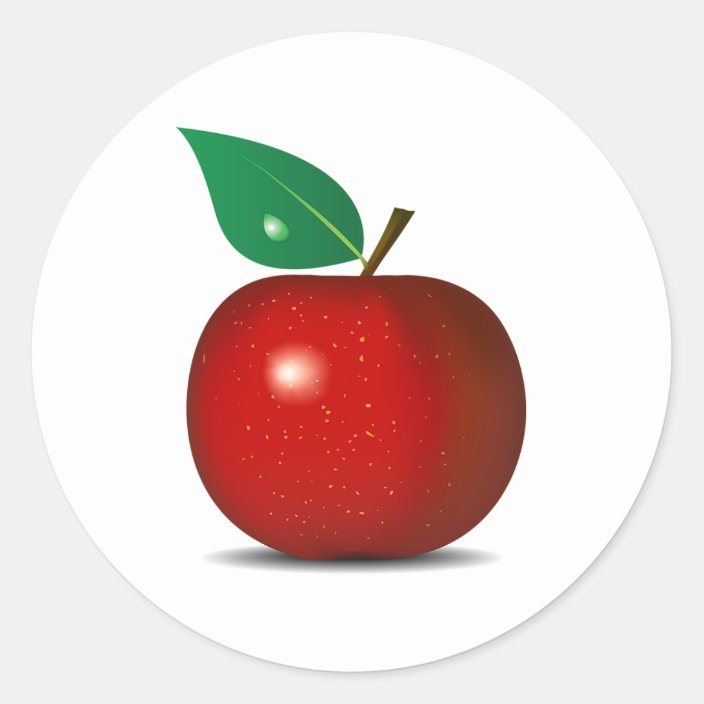 Crisp Red Apple Stickers | Zazzle.com